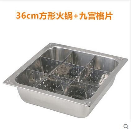 Verdikking roestvrij staal sichuan chongqing chafing dish sudoku pittige pot soep stoofpan pan chinese fondue kom