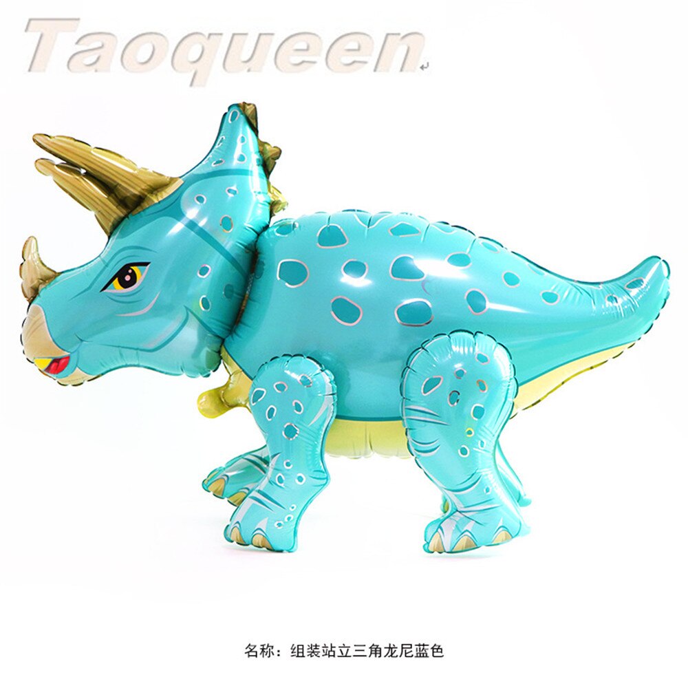 Chapeau de dessin animé grand 4D marche dinosaure feuille ballons décorations de fête d'anniversaire enfants babyrain sexe révéler dinosaure fête chapeau: 3