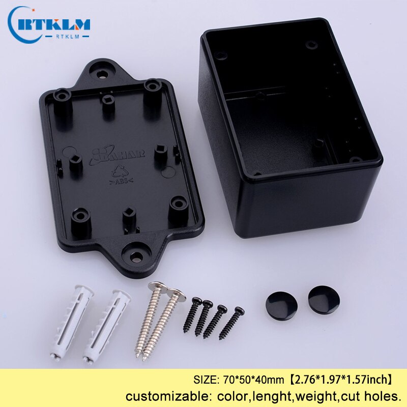 ABS plastic project case plastic electrical box wall mounting juntion box IP54 plastic enclosure wire connection box 70*50*40mm