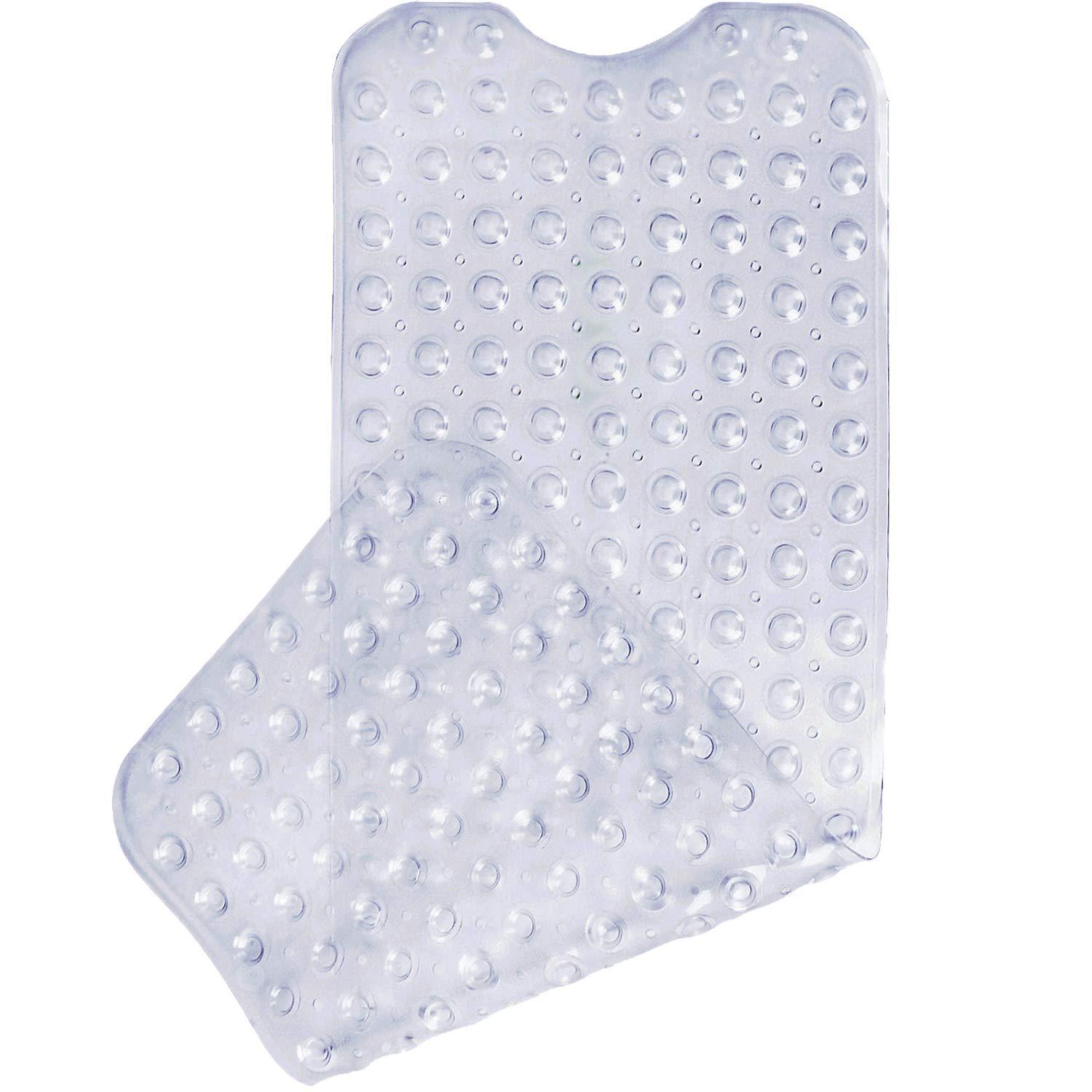 40*100cm Mat Bathtub Bath Mat PVC Large Bathtub Safety Shower Non-slip Bath Mats With Suction Cups Floor Mat: Transparent