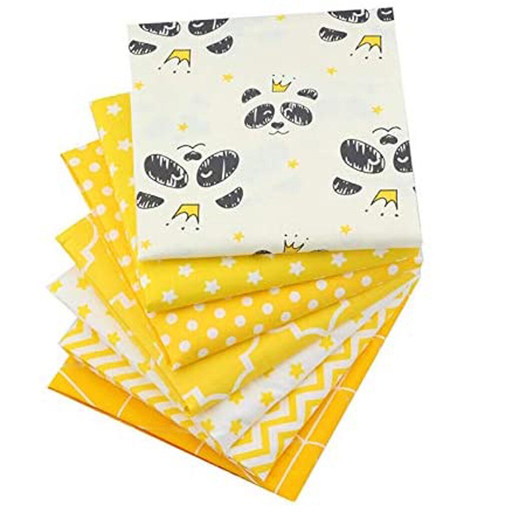 7pcs Diy Assorted Pattern Floral Printed Patchwork Cotton Fabric Cloth Crafts Bundle Sewing Quilting 40*50cm Handmade Diy #T2G: Default Title