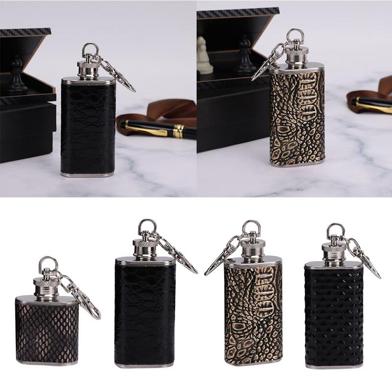 1/2 unzen Whiskey Flasche Flachmann Reise Alkohol Flasche Whiskey Tasche Mini Wein Flasche Flachmann Hängen Metall alkohol Flaschen