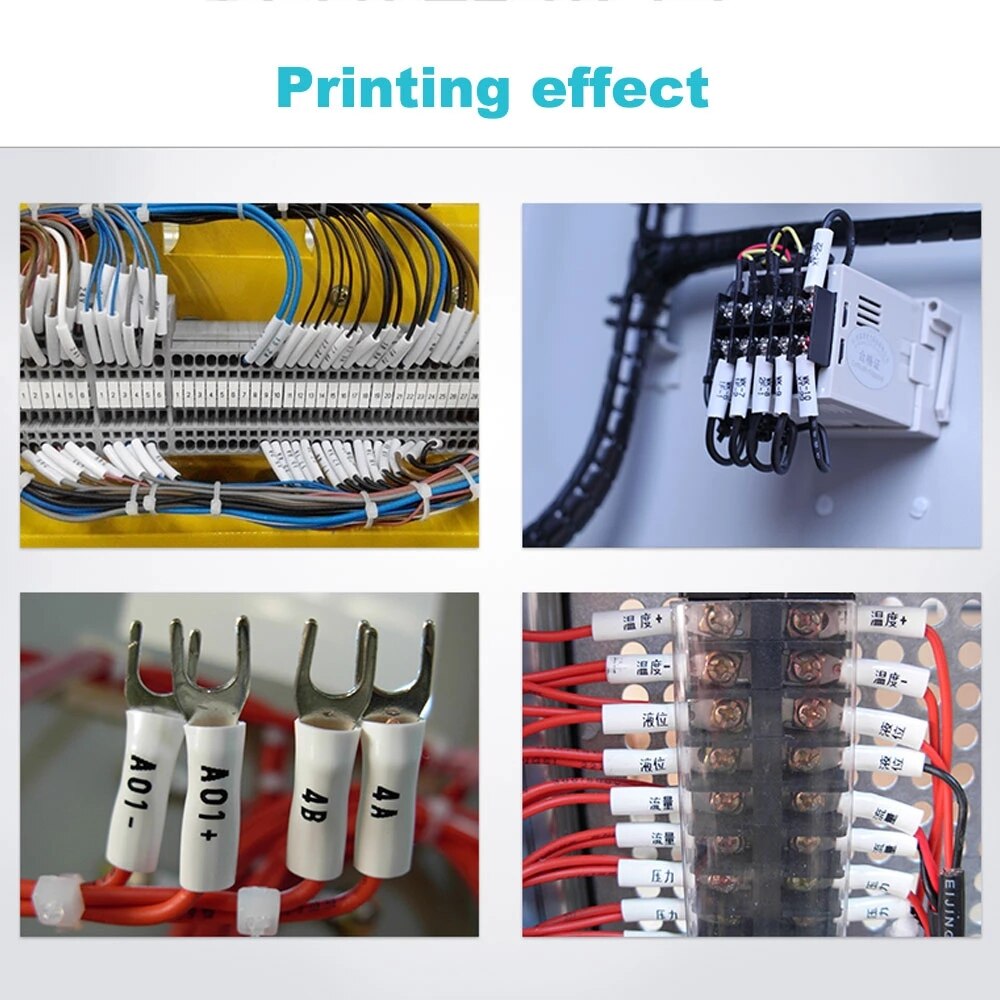 Absonic 4PK HSe-211 5.8mm nastro compatibile per Brother HSe 211 HSe211 nastro termoretraibile per etichette Brother p-touch