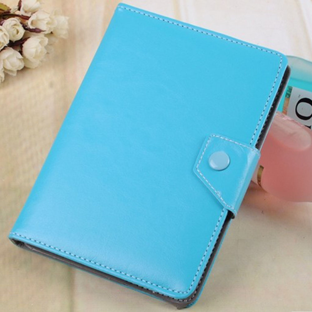 PU leather cover case for 7 inch universal tablet protective case Q88: blue