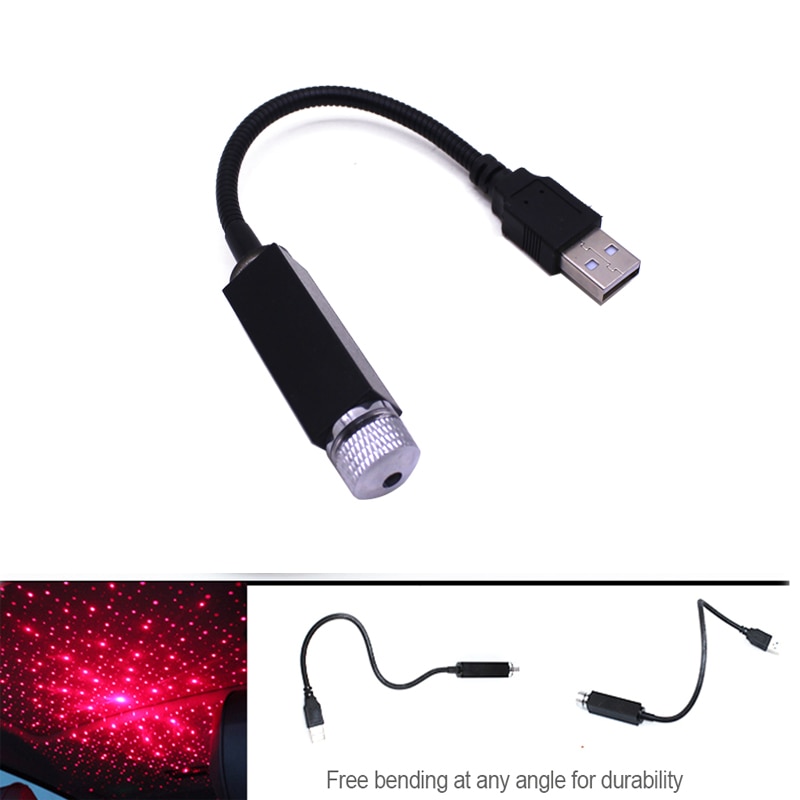 1x USB Sfeer Lamp Interieur Ambient Ster Licht Projector Starry LED Sfeer Galaxy Decoratie Lamp