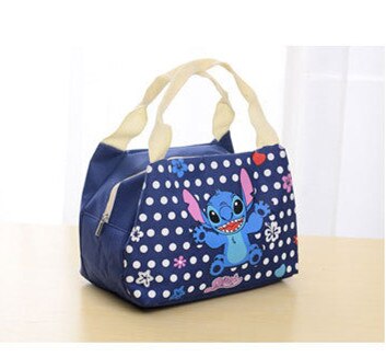 Lunch bags animal cartoon For Girls Women Insulated Canvas Snack Thermal Storage Picnic Cooler Box Tote Kids Food Carry Bags: stitch