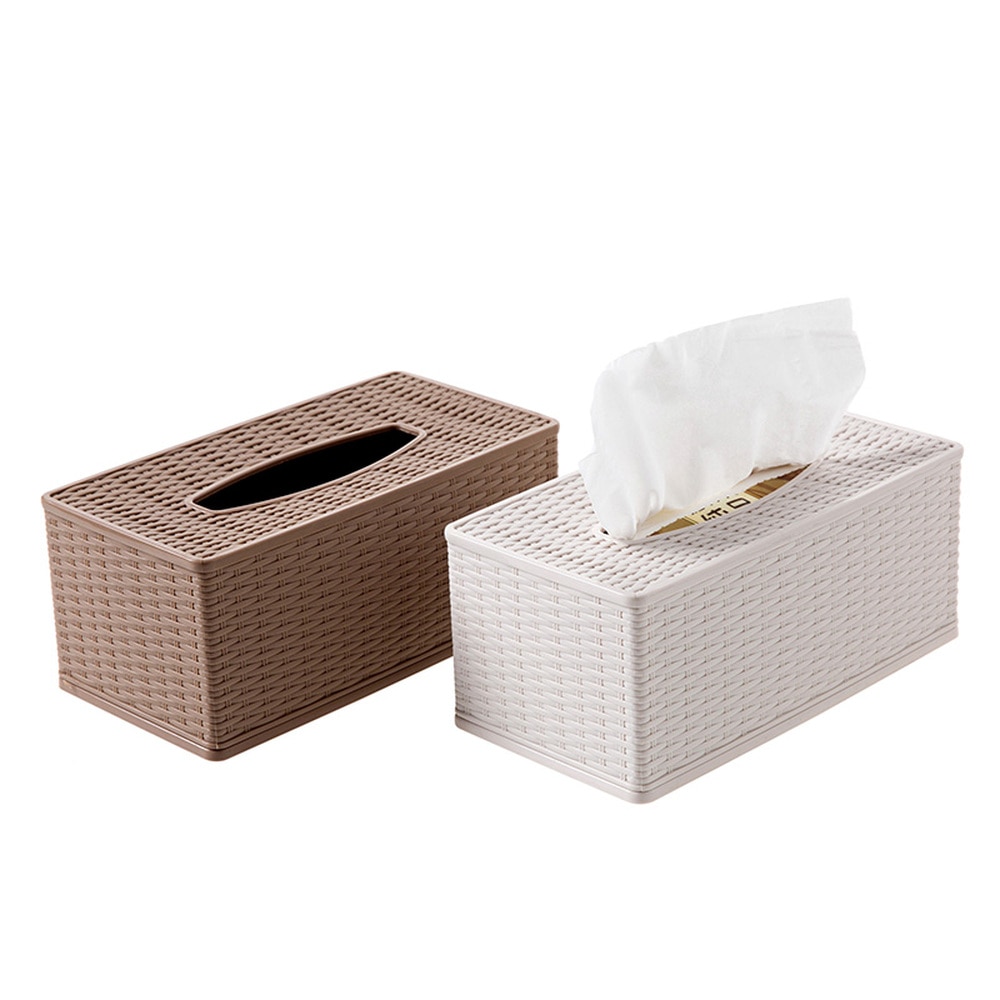 Bamboo Striped Plastic Tissue Box Home Desktop Drawer Box Living Room Coffee Table Napkin Storage Box mx3061011