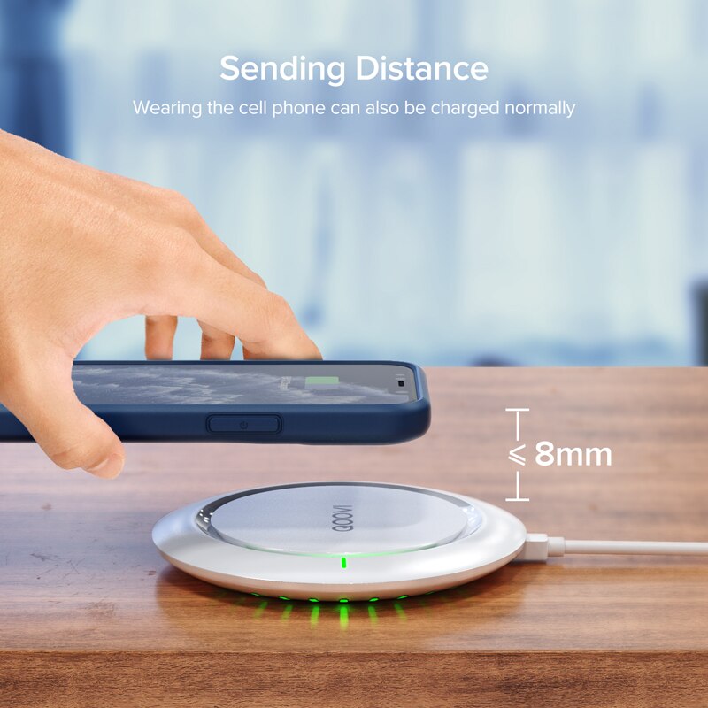 10W Fast Wireless Charger For iPhone 11 Pro Xs Max Xr X 8 PlusUSB Qi Charging Pad For Samsung Galaxy S20 S10 S9 S8 Note 10 9 8