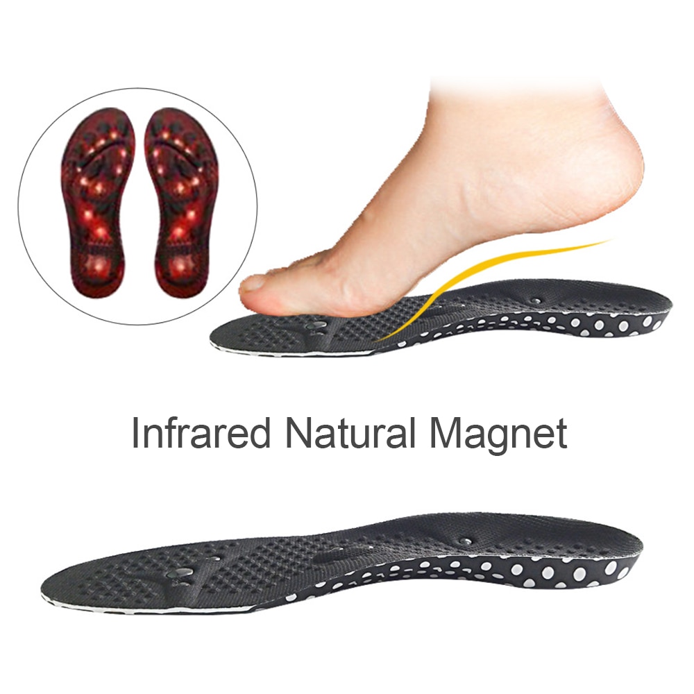 1 paar Arch Ondersteuning Orthopedische Magnetische Inlegzolen Fasciitis Plantaris Shoe Pads Kussen Massage Inlegzolen Bevorderen Bloedsomloop