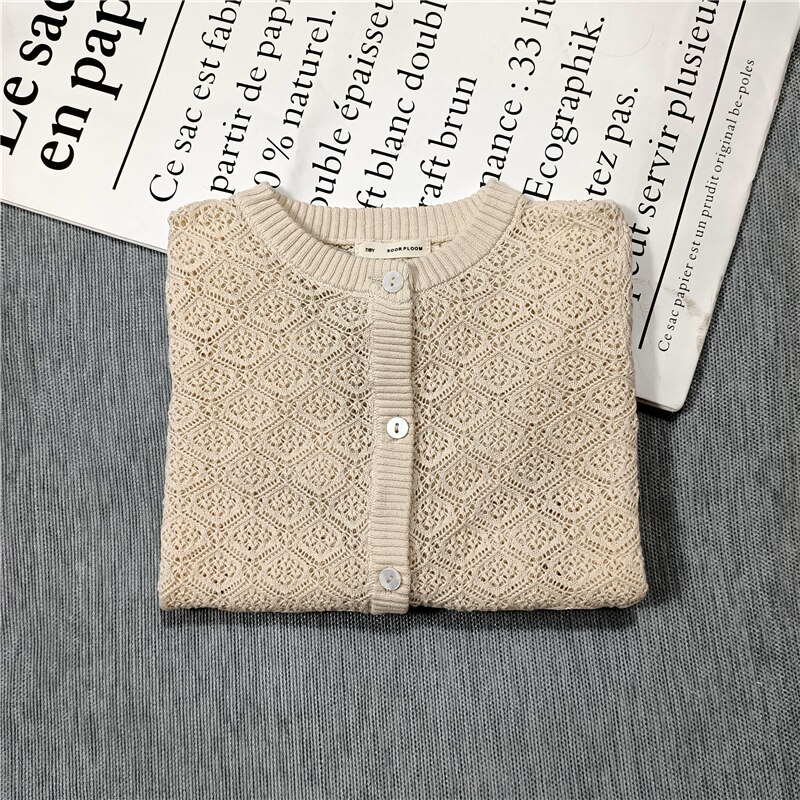 Lente en zomer meisje holle trui kinderen dunne cardigan