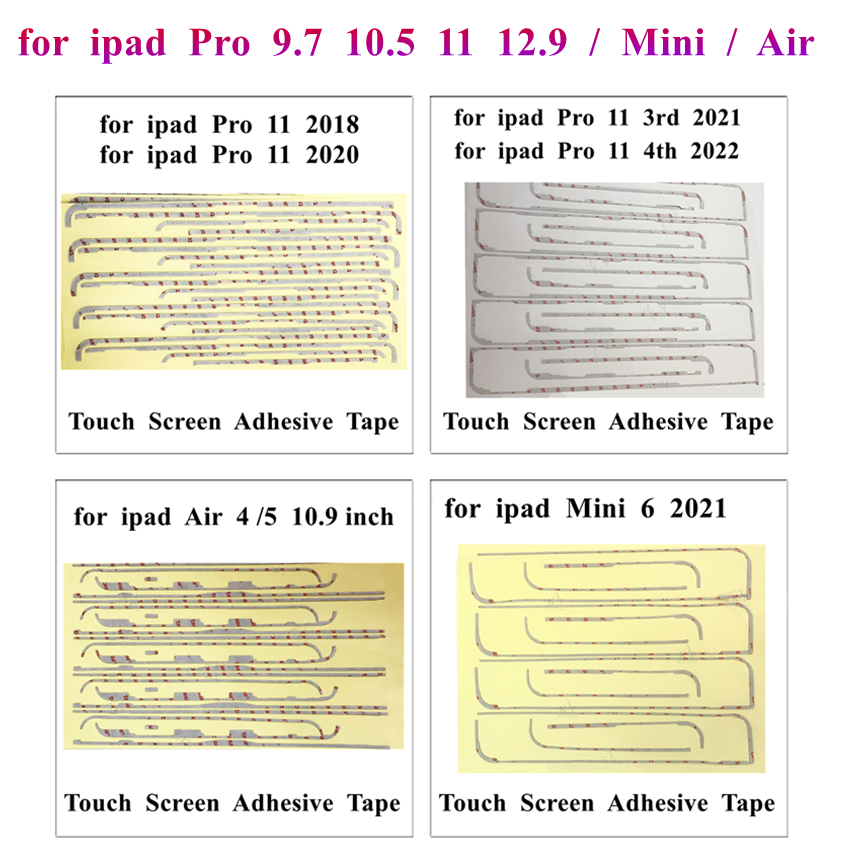5 uds LCD Tesa adhesivo pantalla táctil pegatina cinta adhesiva para iPad Pro 9,7 10,5 11 12,9 pulgadas Mini Air 2 3 4 5 6