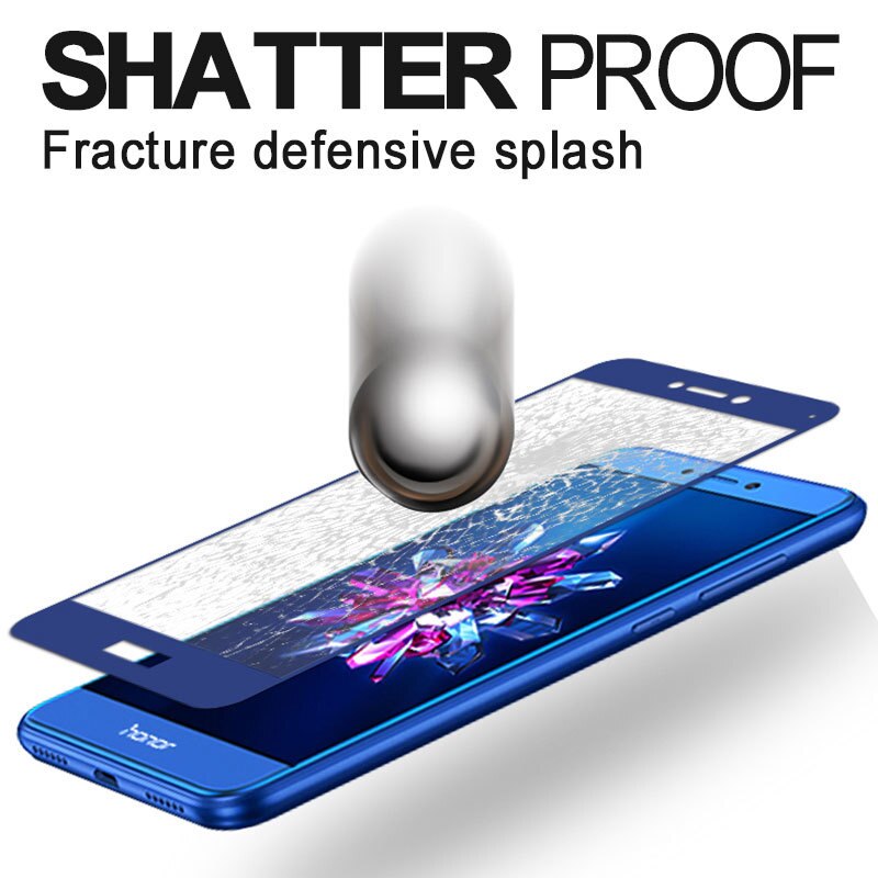 Protective glass on for huawei honor 8 lite light tempered glass screen protect cover honor 8 pro 8c 8x 8 x c safety glas honor8