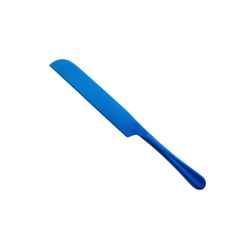 1/3PCS Stainless Steel Rainbow Cake Shovel Bread Knife Pie Pizza Cheese Spatula Server Cake Divider Cutter Knives Baking Tools: 1blue