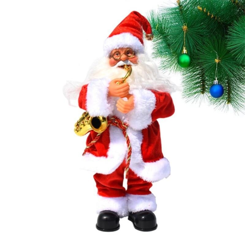 Danza Santa Claus música navidad niños juguetes nuevas decoraciones invertidas juguetes de calles niños adornos eléctricos Navidad I0B6