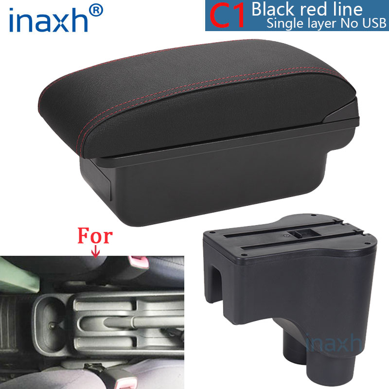 For Daihatsu Terios 2 armrest box central Store content box products interior Car Armrest Storage Car accessories parts: black