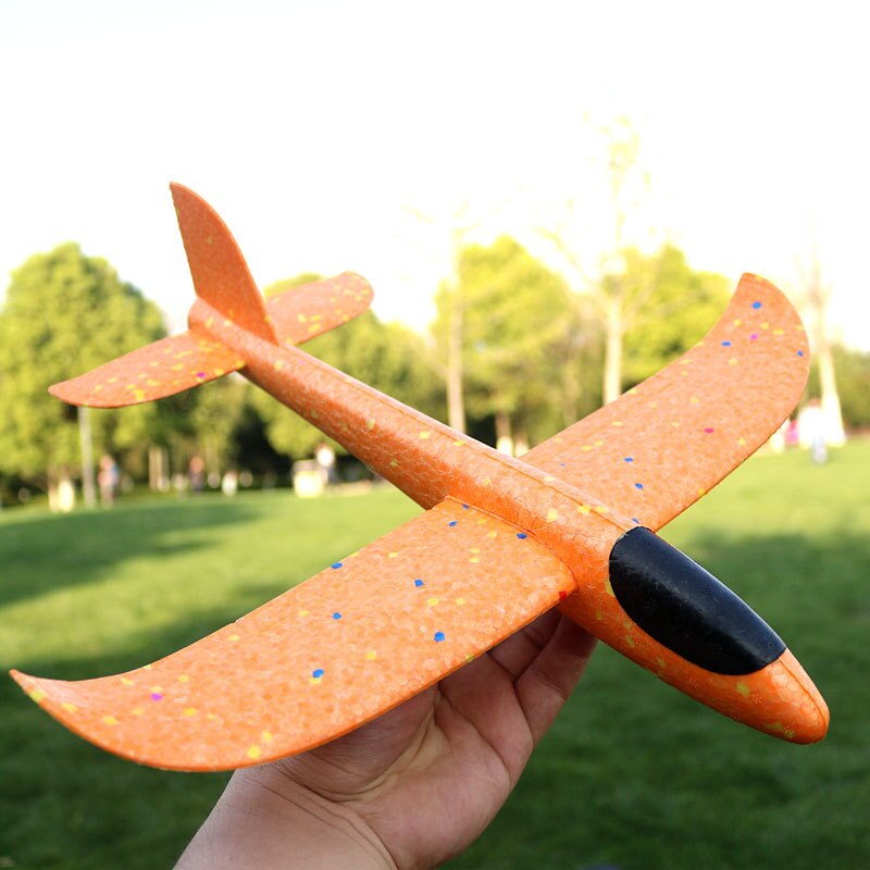 neueste Schaum EPP Werfen Handheld Flugzeug draussen Luftschiff Segelflugzeug freundlicher Spielzeug 48CM Spaß Spielzeug