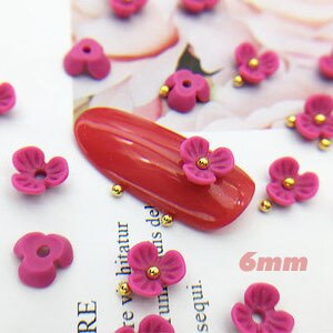 50 unids/lote de adornos de flores de fantasía para manicura, adornos de 3,5 pétalos de lavanda mate, Aurora, dijes para decoración de uñas, 6-10: 10-7