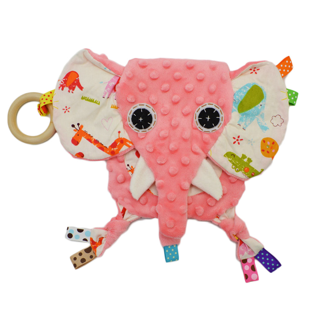 Baby Plüsch Spielzeug Puppe Beschwichtigen Handtuch Weichen Rinder Schwein Löwe Elefant Tier Spielzeug Säuglingsmarionettenpuppen Mit Gummi Ring Kinder Junge mädchen neue