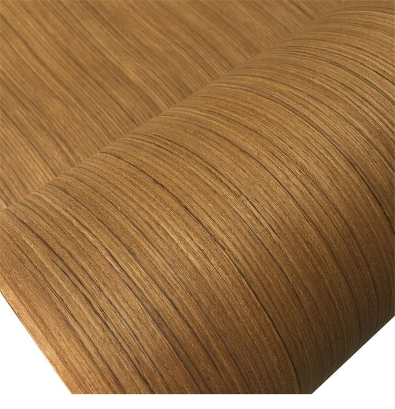 Technical Thai Teak Wood Engineering Veneer E.V. Straight Grain Striped Q/C 50cm x 250cm