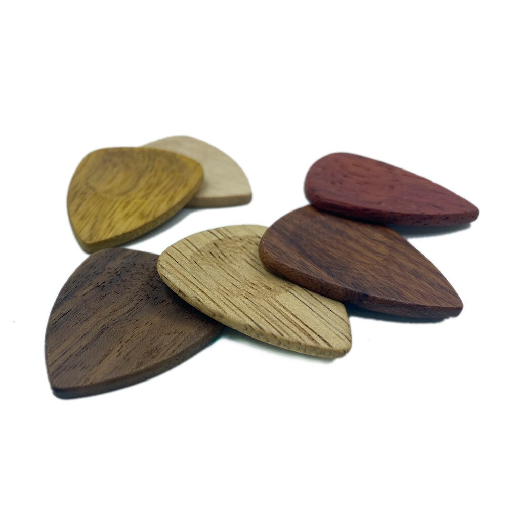 Genuine Wooden Guitar Picks 2.5mm Heavy Smooth Blank Wood Plectrum Mediator Acoustic Electric Bass Guitar Accessories