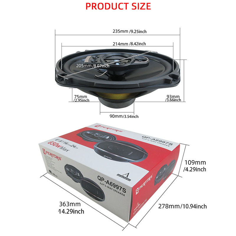 6x9 inch 2 STKS 1300 W (2X650 W) coaxiale luidspreker Auto Hi-Fi Audio Full Range Luidspreker ﻿