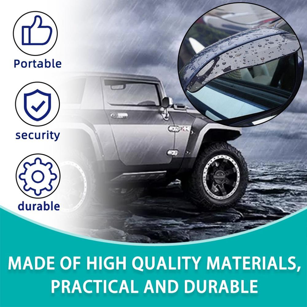 Flexible PVC car accessories rear view mirror rain curtain rainproof sheets rear mirror car eyebrow rain cover 2 pieces