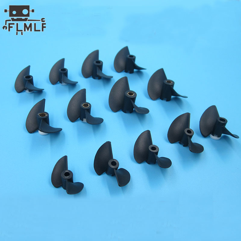 Hélice marina de dos aspas Rc, paleta de nailon P40 * D27 30 32 35 38 40 45 47mm, hélices de 3,17mm, 4mm de paso para piezas de barcos RC DIY