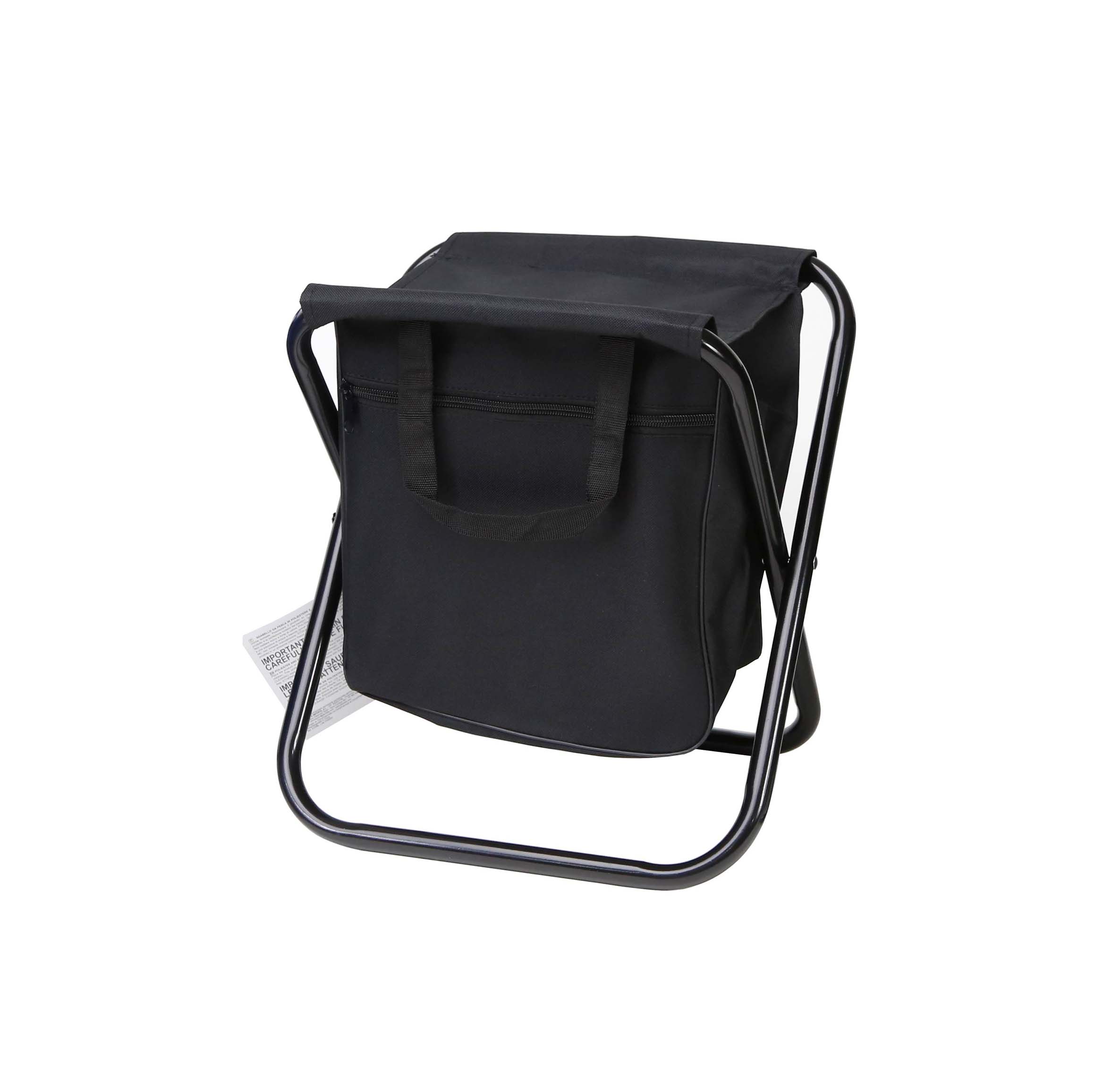 Taburete portátil plegable ultraligero con respaldo para exteriores, pesca, acampada, camping, playa - 35 x 35 x 58 cm: Black-no backrest