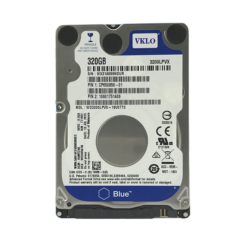 Vklo 250gb 320gb 500gb 1tb 2tb bærbar harddisk blå disk computer intern hdd hd harddisk sata  ii 8mb cache 5400 rpm 2.5 &quot;hdd