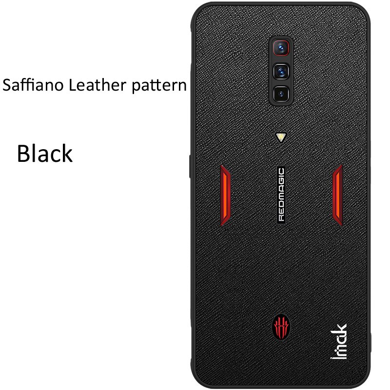 Imak Pu Leather Case Voor Zte Nubia Red Magic 6 Pro Carbon Fiber Fibre Saffiano Leather Protector Cover Shell: Saffiano Leather / For Red Magic 6S Pro