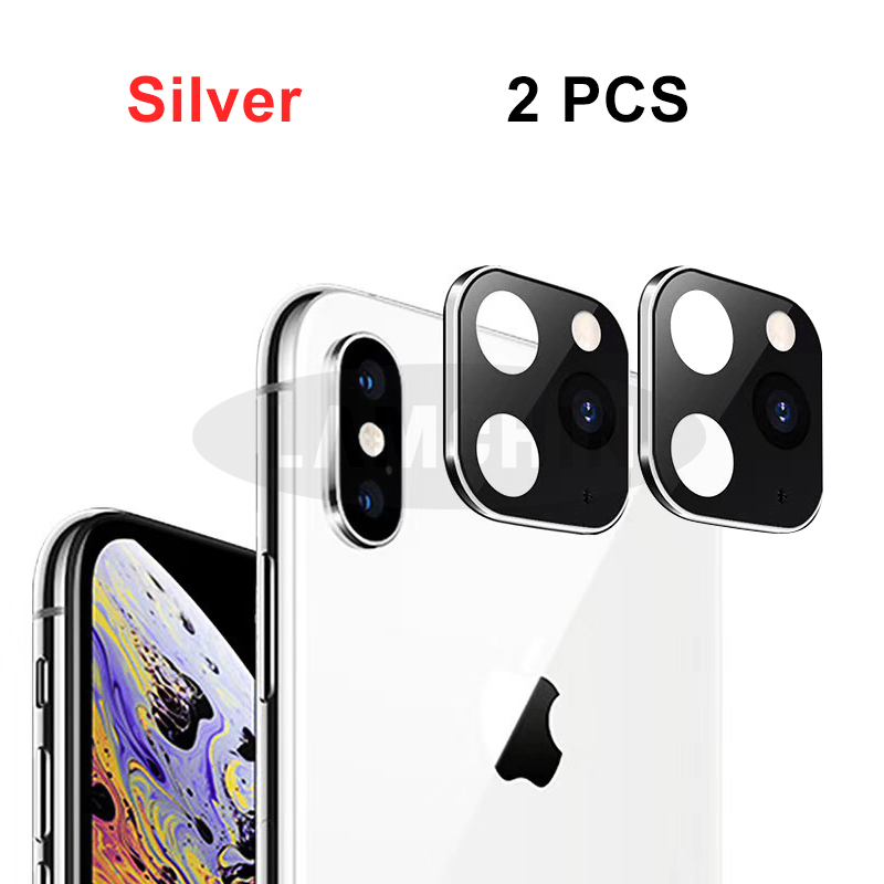 Kamera Objektiv Aufkleber Für Iphone X Xs Max Zweite Ändern 11 Pro Max 11pro Aufkleber Geändert Kamera Abdeckung Titan Legierung 10 Protector: Silver 2PCS