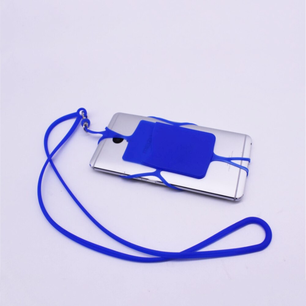 Uniwersalny silikonowy uchwyt na telefon komórkowy smycz pokrowiec na karty ozdobny pasek na dowód osobisty solidna kolorowa obudowa na telefon pokrywa smycz na szyje