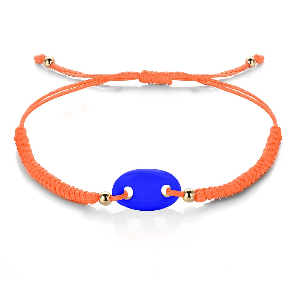 Neue H Schwein Nase Regenbogen Seil Kette Armbinde Für Frau Mann Sommer freundlicher Leuchtstoff Armbänder schmuck: B176-8