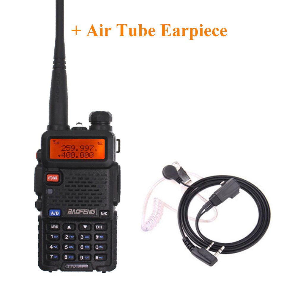 Baofeng – radio bidirectionnelle Tri-bande 136-174MHz, 220-260MHz, 400-520MHz, double affichage, mise à niveau UV 5R: Add Ear