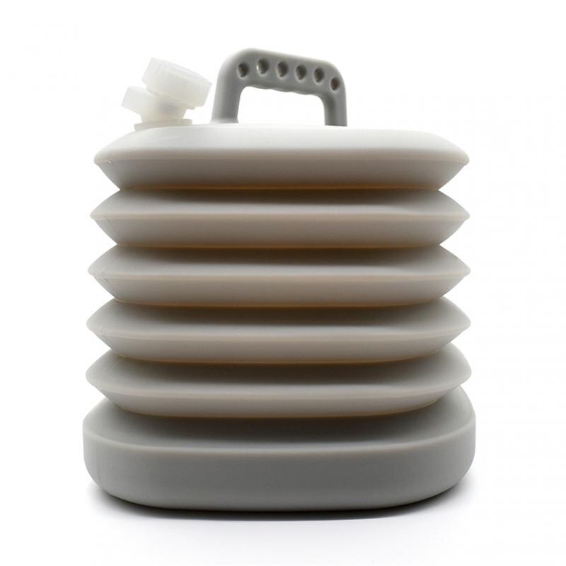 Outdoor Emmer Auto Draagbare Water Tank 14.5L Grote Capaciteit Huishoudelijke Opvouwbare Siliconen Water Opslag Emmer Auto Accessoires: Grijs