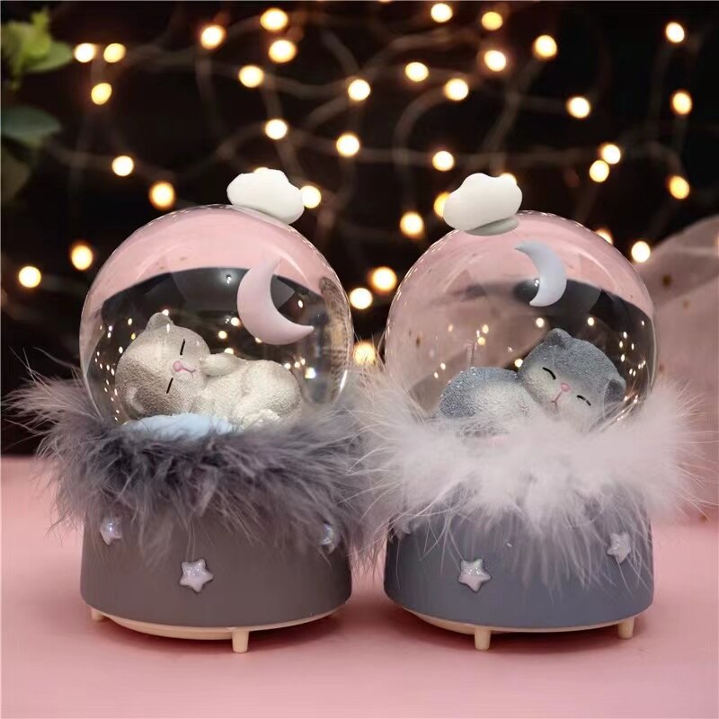 Neue kristall ball kinder musik box musik box feder senden mädchen freundin valentinstag
