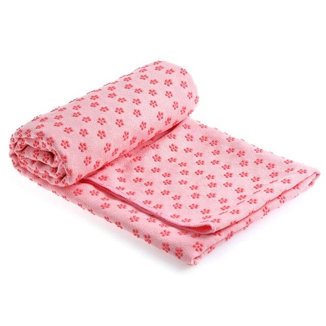 Yogamatta Handduk 183x61x1cm - NBR Slitstark för Hem & Utomhus Aerobics: Rosa