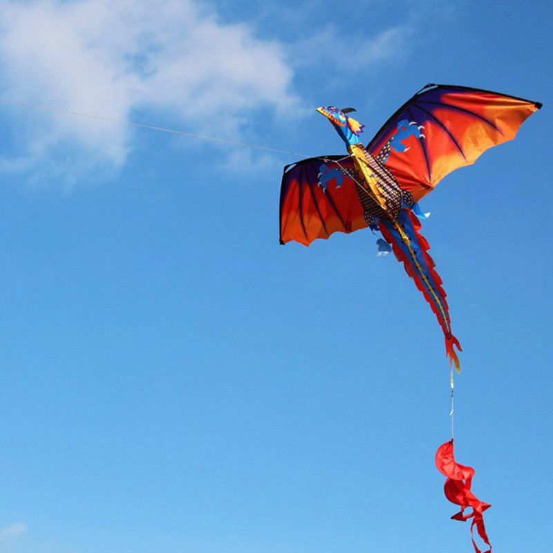 Neue Kinder Kinder 3D Drachen 100M Kite Einzelnen Linie Mit Schwanz Drachen Outdoor Spaß Spielzeug Kite Familie Im Freien sport Spielzeug
