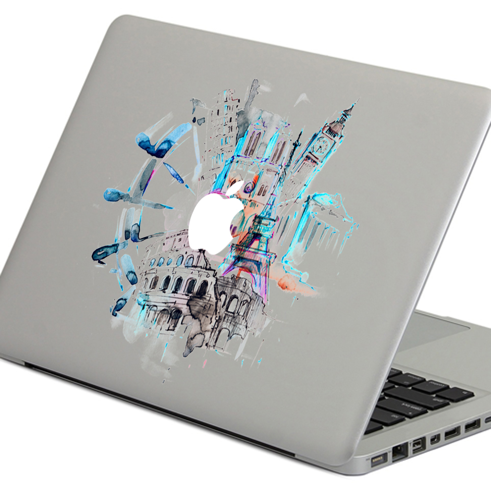 Quaddel plattenspieler DIY Persönlichkeit Vinyl Aufkleber Aufkleber für macbook Profi Luft 13 zoll Karikatur Laptop Haut Hülse für Mac buch