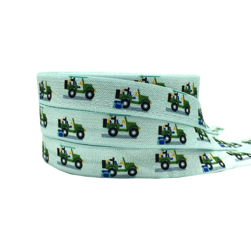 Cinta elástica plegable con estampado de coches Camper, cintas para el pelo de 5/8 &quot;y 16mm, accesorios para la cabeza: P1022
