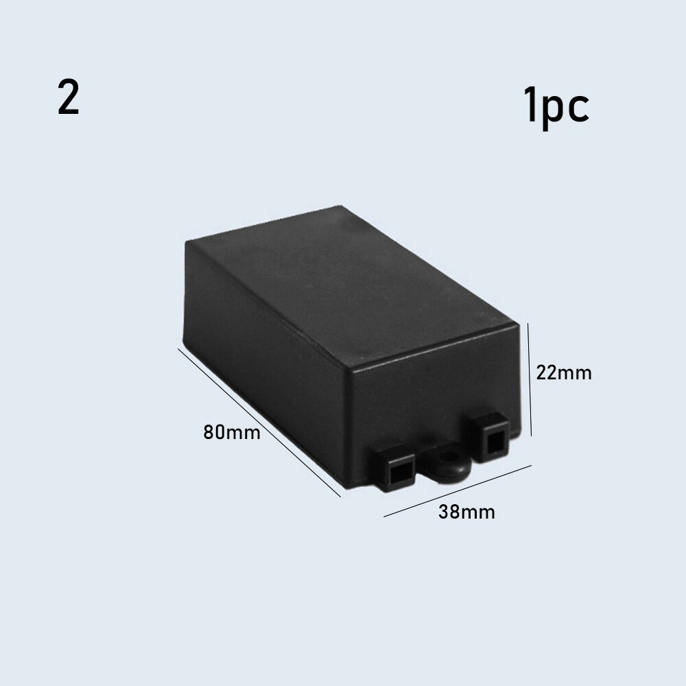 Caja negra impermeable de plástico de , caja de instrumentos DIY, caja electrónica de plástico para proyectos, suministros eléctricos 2 uds.: 2pcs Style 7