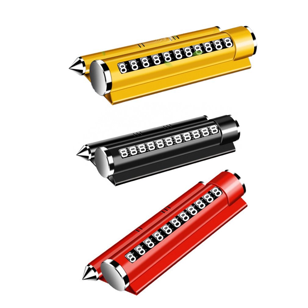 Vehicle Temporary Parking Sign Multifunctional Aroma Bracket Metal Parking Sign Temporary Parking Number Sign Safety Hammer