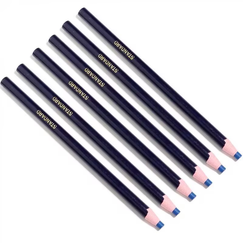 Lápiz de tiza de sastre para costura colorida, rotulador de tela de tiza sin cortes para Patchwork, herramienta de ropa DIY, accesorio de ropa, 6/12 Uds.: L / Amarillo claro