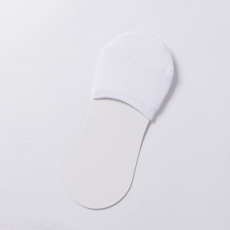 Summer Cotton Solid Women Boat Socks Cool Half Palm Non-slip Thin Invisible High Heel Socks Half Casual Breathable Peds &amp; Liners: white