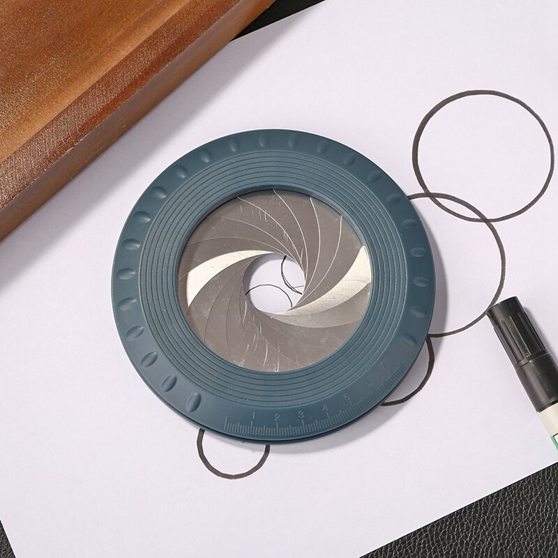 Stainless Steel Drawing Tool Measuring Ruler Round Math Adjustable Inspiring Circle Drawing Tool Rotary Measuring