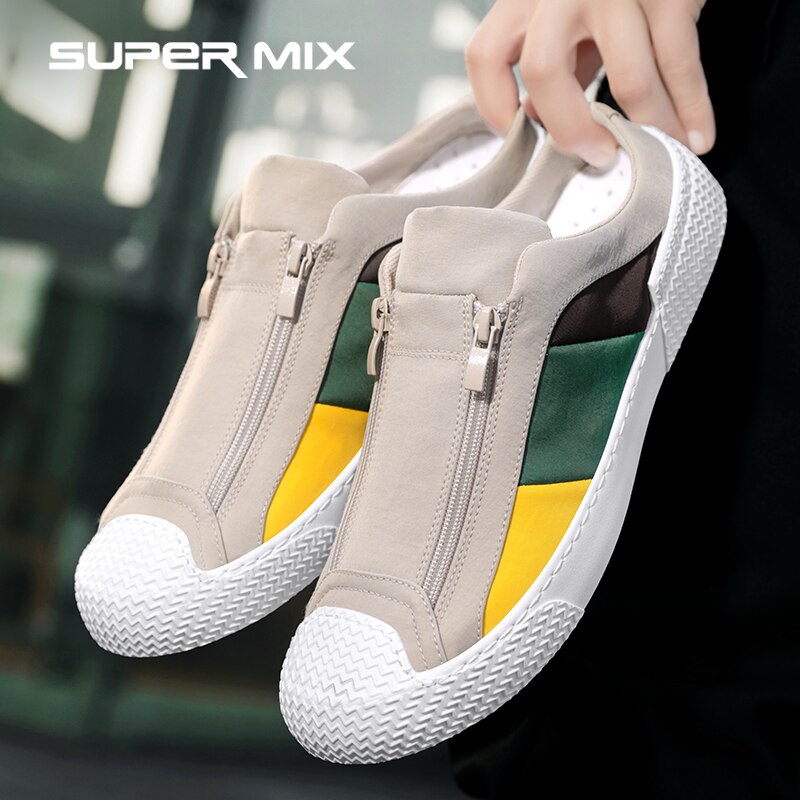 Men Colorful Canvas Shoes Outdoor Breathable Light High Footwear Cloth Casual Sneakers Half slippers