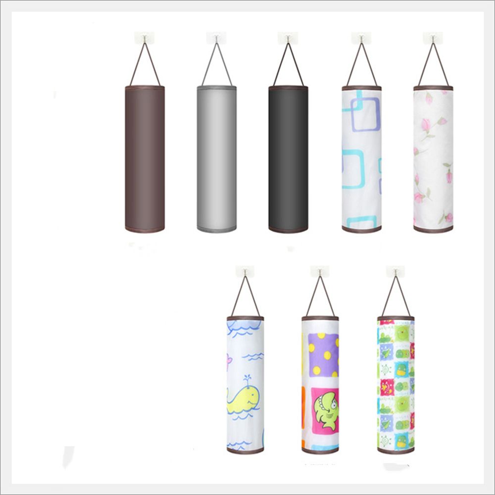 Storage Organization Trash Hanging Bag Kitchen Organizer Grocery Bag Holder Plastic Bag Dispenser Wall Mount Storage