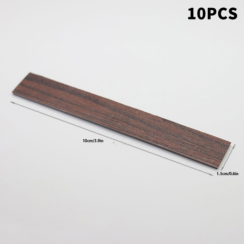 Mini-Bodenbretter für Puppenhäuser, 10er-Set mit Holzfliesen für Puppenhausmöbel und Wanddekoration im Maßstab 1:12: WEISS
