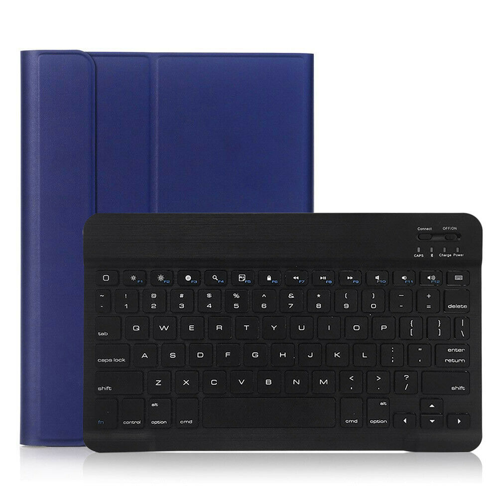 Bluetooth Wireless Keyboard Leather Case Voor Ipad Pro 10.5 Inch A1701 A1709 Tablet Stand Flip Afneembare Toetsenbord Case: Deep Blue