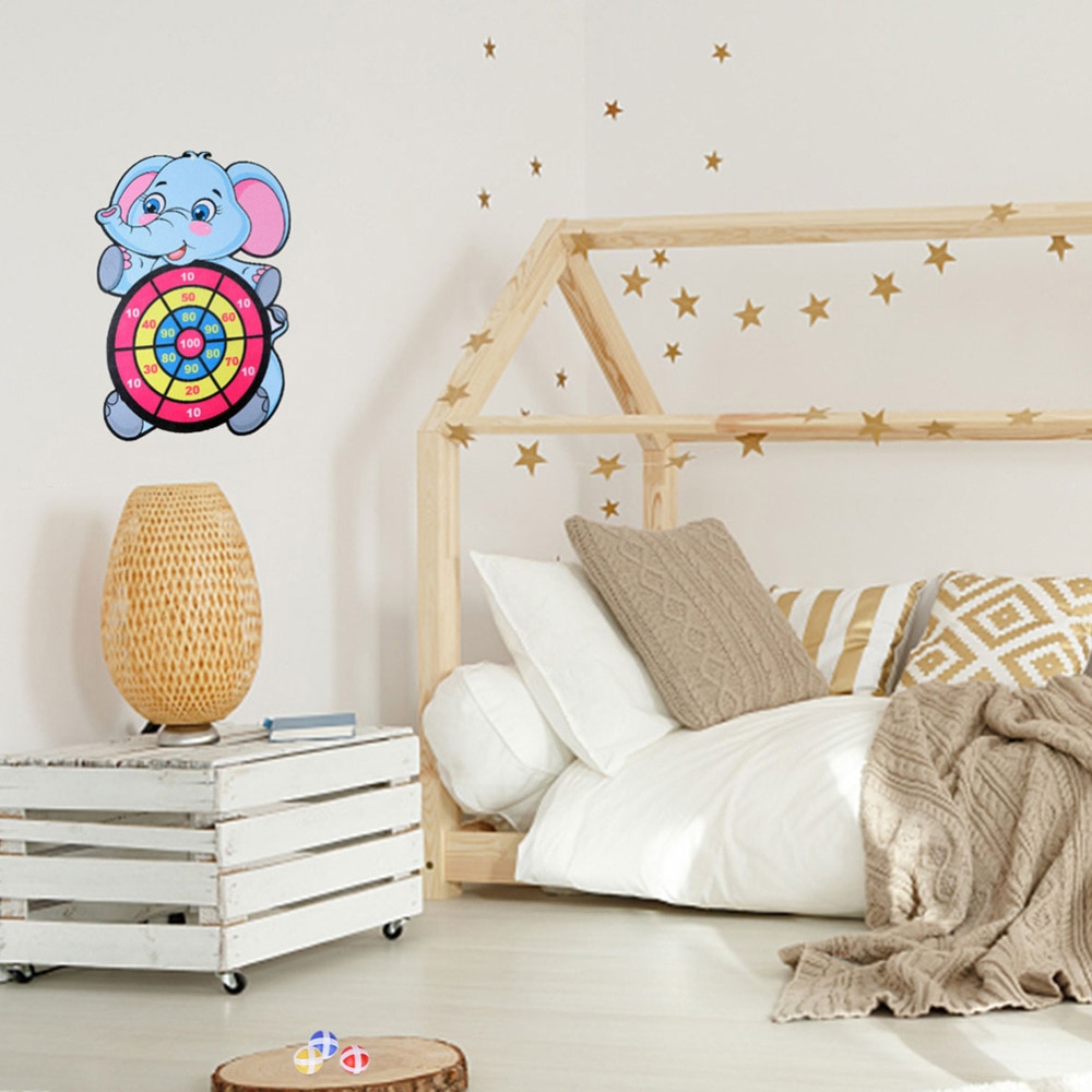 1 Set/7pcs Kids Throwing Darts Chic Sticky Target Balls Dart Board